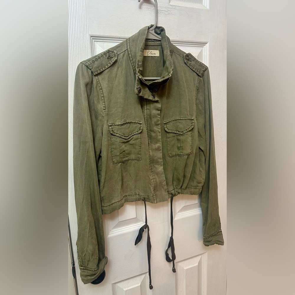 Elan Cropped Utility Jacket, Medium